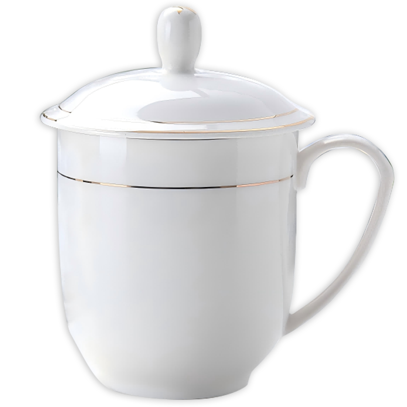 优诗提念YSTN-SB05 380ml金边白瓷会议杯(计价单位:个)白色