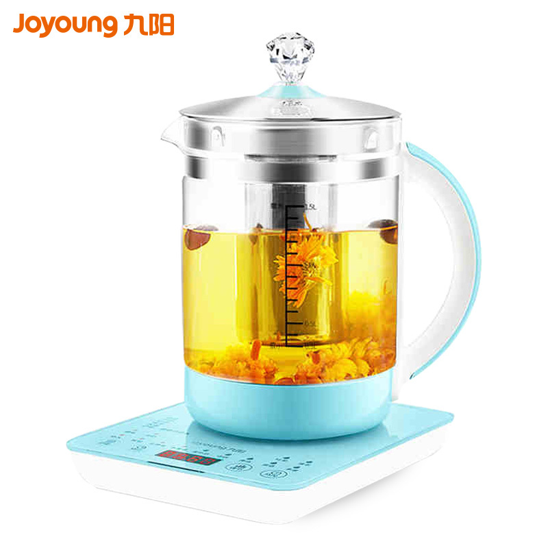 九阳(Joyoung) 养生壶 K15-D66 双向过滤 容量1.5L 高硼硅玻璃 全钢盖 触屏式面板 电热烧水壶