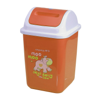 茶花1202欧式翻盖废纸筒垃圾桶5L\19*18.4*29cm(个)