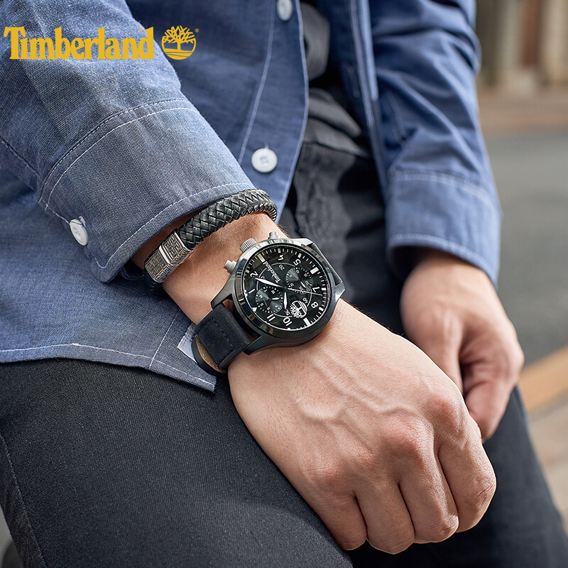 timberland添柏岚大表盘户外指针运动表个性潮流防水手表石英表男tbl