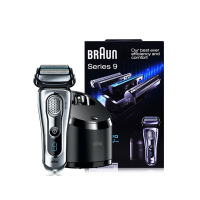 [精工细节]博朗(BRAUN) 9095CC 9系电动剃须刀 往复式 四刀头 充电式 全自动清洁 智能声波技术