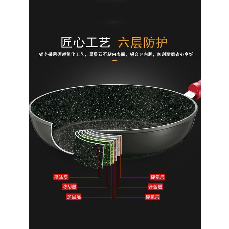苏泊尔/SUOPR 星星石健康不粘煎锅 PJ26W5 麦饭石平底锅煎炒锅煎盘牛排锅 煤气灶专用26CM无盖