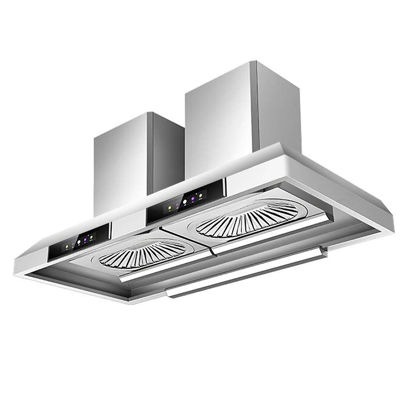 欢呼好太太90立方大吸力饭店农村土灶柴火灶油烟机顶吸式不锈钢1.5米长变频双电机+净化器 自行安装SYYJ01图片