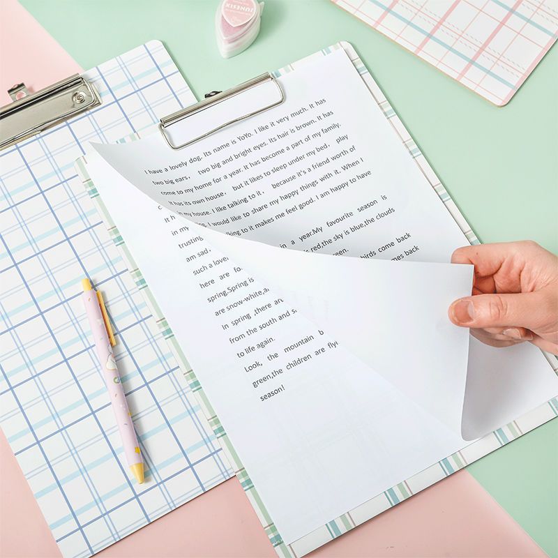 韩版ins高颜值jk文件夹板夹学生考试垫板床上写字板仙气试卷夹板