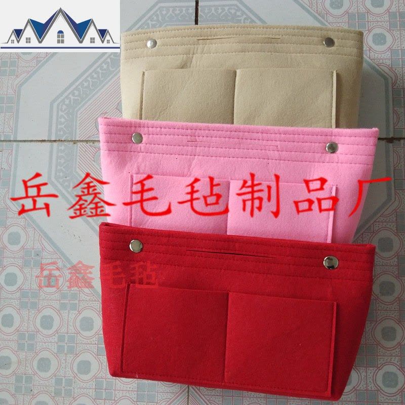 定做毛毡包中包收纳包整理包内胆包内包 整理袋大号化妆包收纳 三维工匠图片