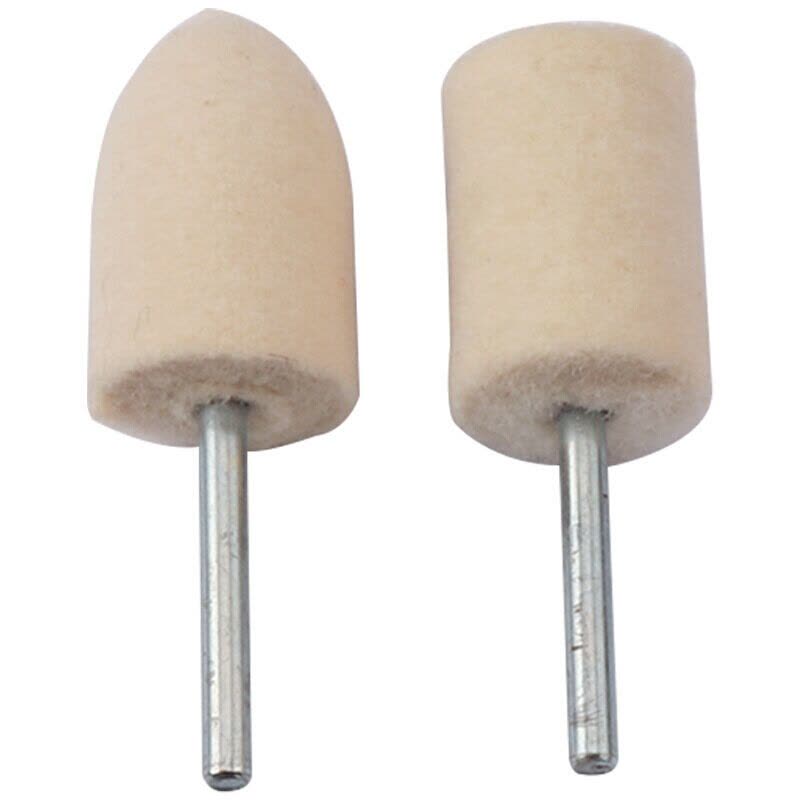 汐岩羊毛磨头毡轮羊毛轮金属玉石佛珠菩提玻璃抛光打磨棉轮m柄 圆柱形-3X8/12支图片