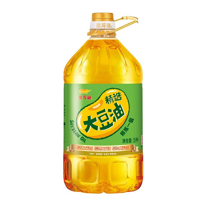 金龙鱼精选大豆油精炼一级大豆油食用油5L装炒菜家用高清大图