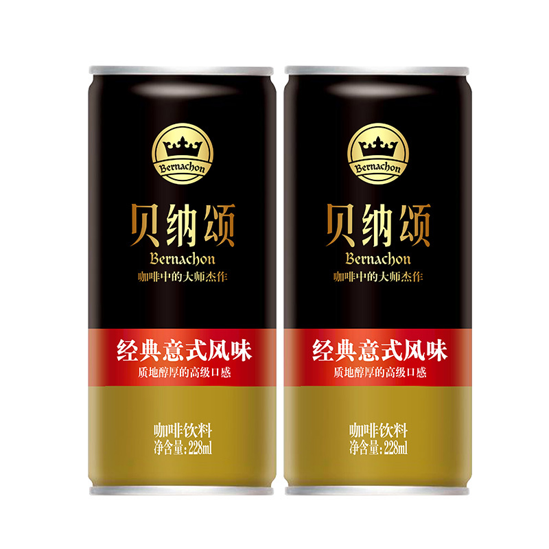 贝纳颂 尊享罐经典意式风味228ml*24瓶咖啡饮品饮料箱装