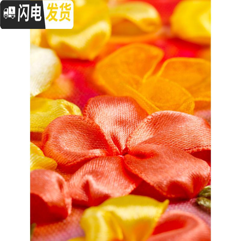 三维工匠丝带绣新款客厅卧室挂画三联画新手钻石手工立体刺绣十字绣 [新手推荐]品质丝带绣高贵紫色(60*50cm)送练习包高清大图
