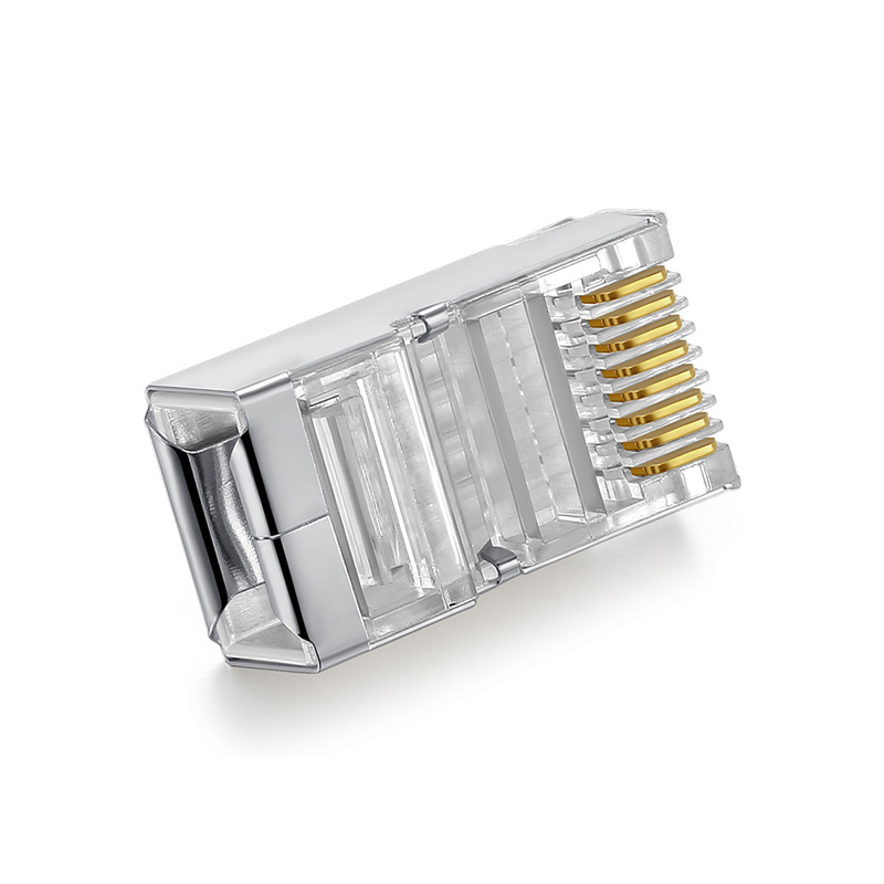 胜为(shengwei)RC-6050 50个/盒 六类金属屏蔽RJ45镀金8芯网络水晶头(计价单位:盒)透明