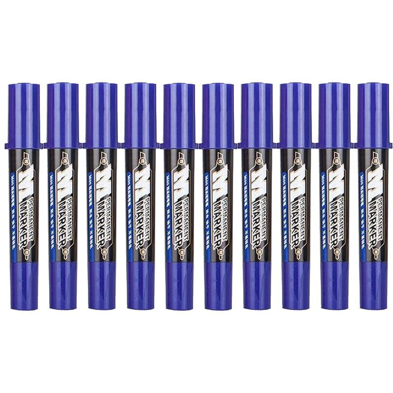 晨光apmy1801m05油性大双头记号笔10支装视频