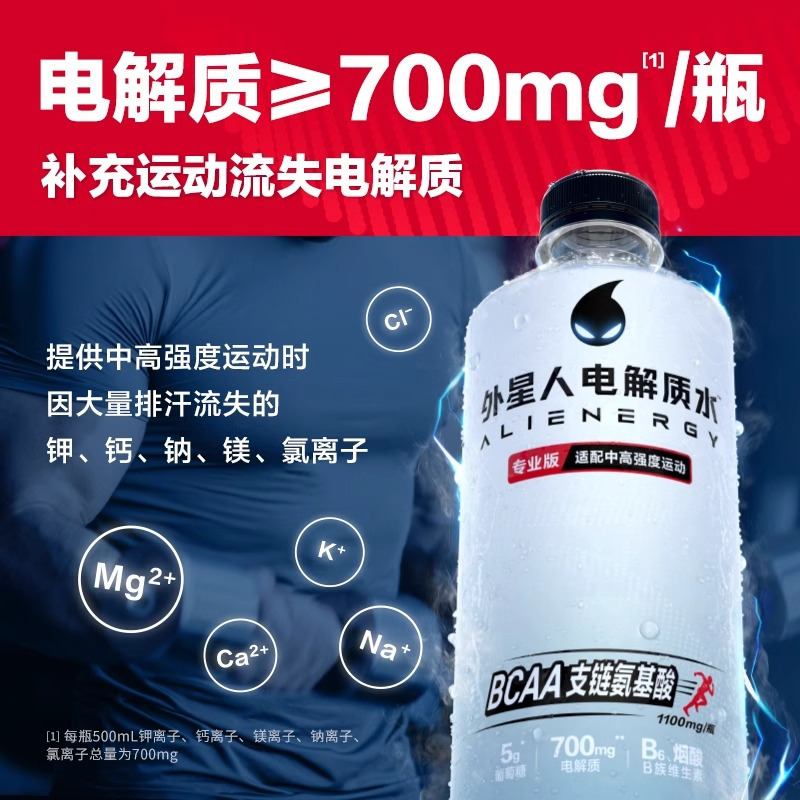 外星人电解质水500ml*12瓶专业版电解质水运动健身饮料