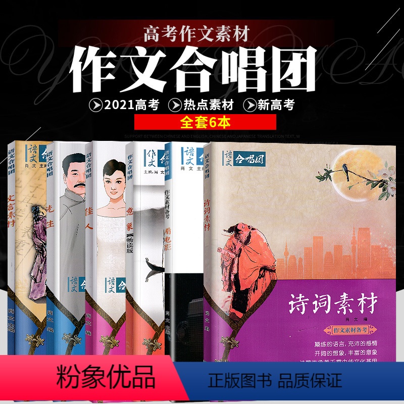 [全6本套装]诗词素材+先生+佳人+文言素材+小人物+意象 [正版]2024高考畅读版作文合唱团传承佳人意象大家微历史潮高清大图