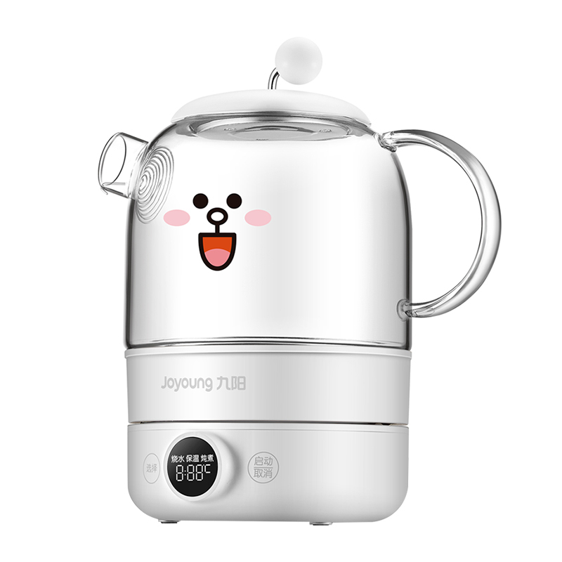 九阳 养生壶 K08-D601 LINE联名款 可妮兔玻璃烧水壶迷你养生壶 白色(单位:台)