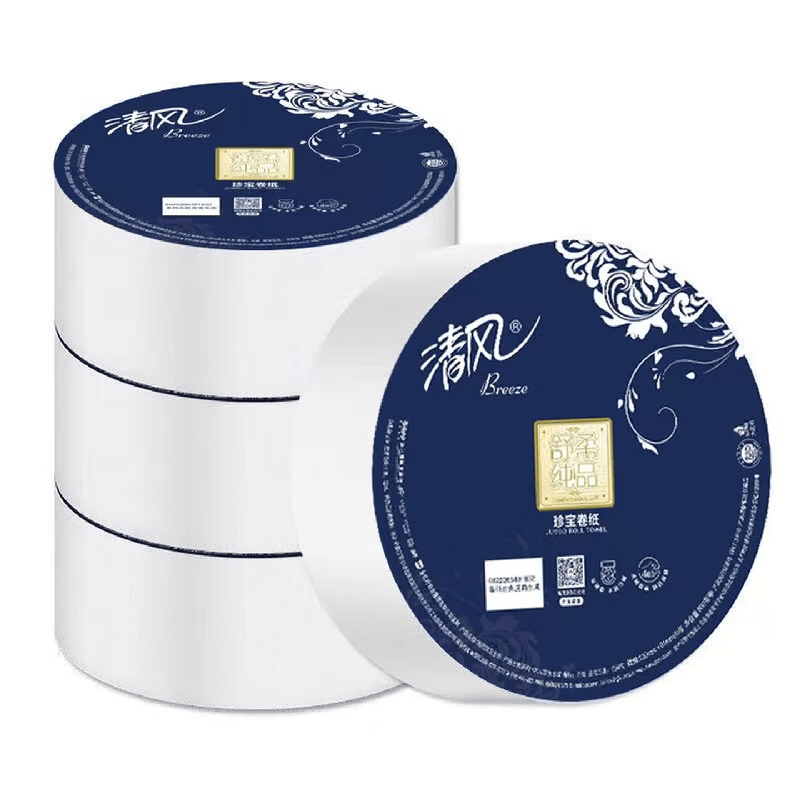 清风有芯大卷纸4层800克/卷*12卷珍宝AJ01GMT 4层 800g/卷*12卷高清大图