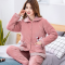 波迷娜(BOMINA)女士睡衣三层加厚加绒夹棉款保暖服套装
