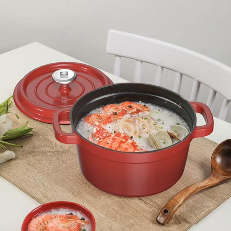 康巴赫溢彩珐琅汤锅 红色LPB-YT22B 22cm高清大图