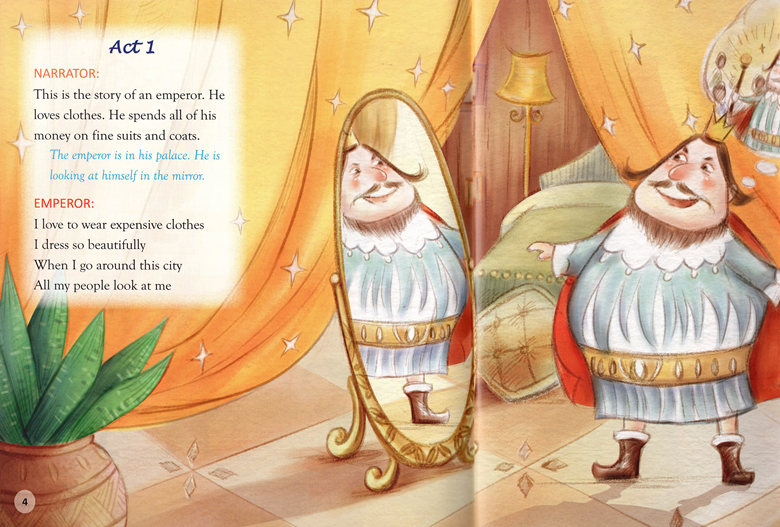 [正版]世纪外教悦读系列 皇帝的新装 The Emperor’s New Clothes 小学英语戏剧绘本 五六年级全高清大图