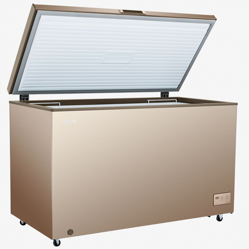 美菱(MELNG) BC/BD-426DTE 顶开门金色冰柜一级能效 家用商用大冷柜 强劲冷冻 咖啡金426升