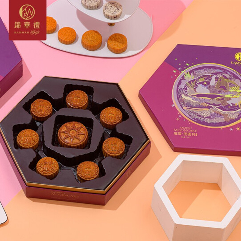 锦华璀璨团圆月月饼礼盒745g(114)
