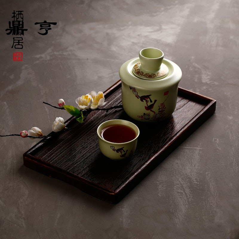 鼎亨景德镇陶瓷温酒器 日式暖酒具套装热黄酒壶家用烫酒器 二两烫