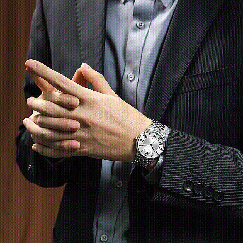 天梭(TISSOT)瑞士手表 卡森臻我系列腕表 钢带石英男表T122.410.11.033.00