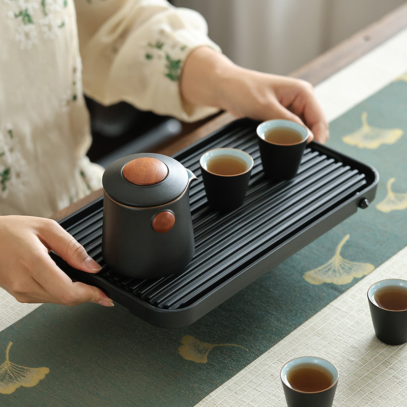 鸣盏高端茶具套组 冲泡茶具套装 MZ6002 移动泡茶 随心所欲 陶瓷茶器 嵌套收纳 不占空间高清大图