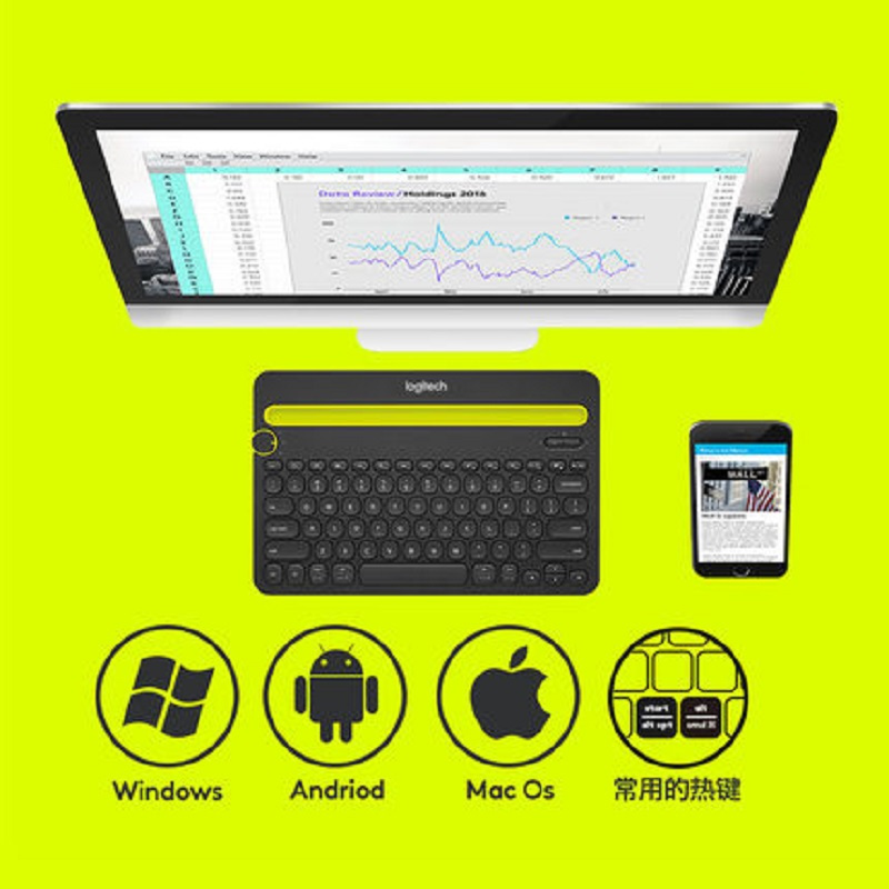 罗技(Logitech)K480蓝牙键盘 黑色×4个装-B2B