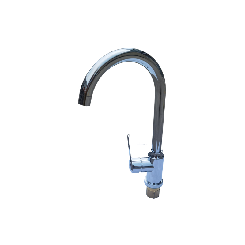 南方卫通 冷热混合水龙头 电镀金钻304厨房菜盆大弯5227水龙头+2根管子NF-030 个高清大图