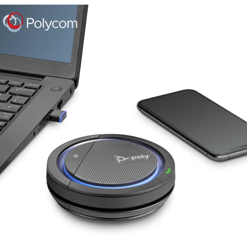 缤特力(Plantronics)免驱动/宝利通USB全向麦克风/有线/无线会议扬声器/电话会议音响P5300USB+蓝牙