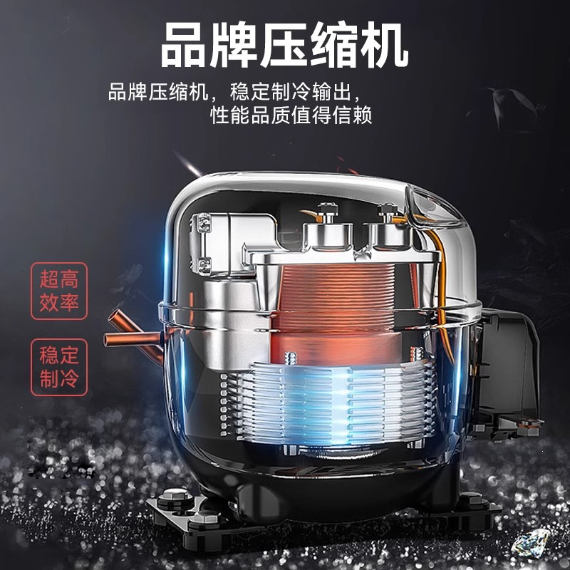 志高(CHIGO)卧式雪糕柜大容量冷藏冷冻冰箱透明玻璃岛柜冰柜商用展示柜_0.74米弧面柜740x680x825led灯