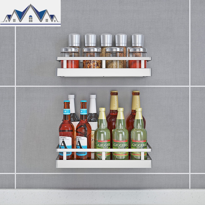 厨房置物架免打孔304不锈钢壁挂式收纳架调味品调料架佐料杂物架_1_267高清大图