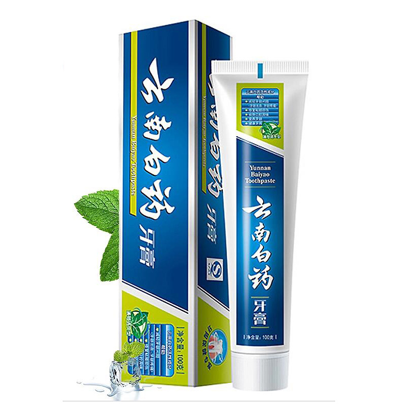 【送牙刷】云南白药牙膏清爽薄荷型牙膏100g