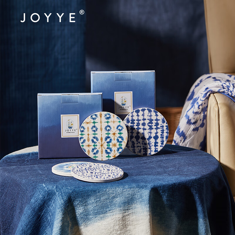 JOYYE茶杯垫马克杯垫染韵生花系列 鱼鳞纹高清大图