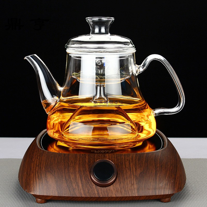 鼎亨玻璃煮茶壶蒸汽煮茶器黑茶全自动蒸茶器普洱茶具泡茶器电陶炉