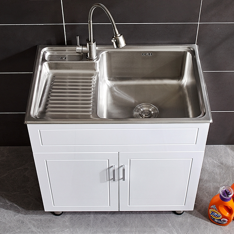 不锈钢洗衣盆洗衣柜阳台厨房洗衣槽洗衣池浴室柜洗衣台盆柜卫浴柜