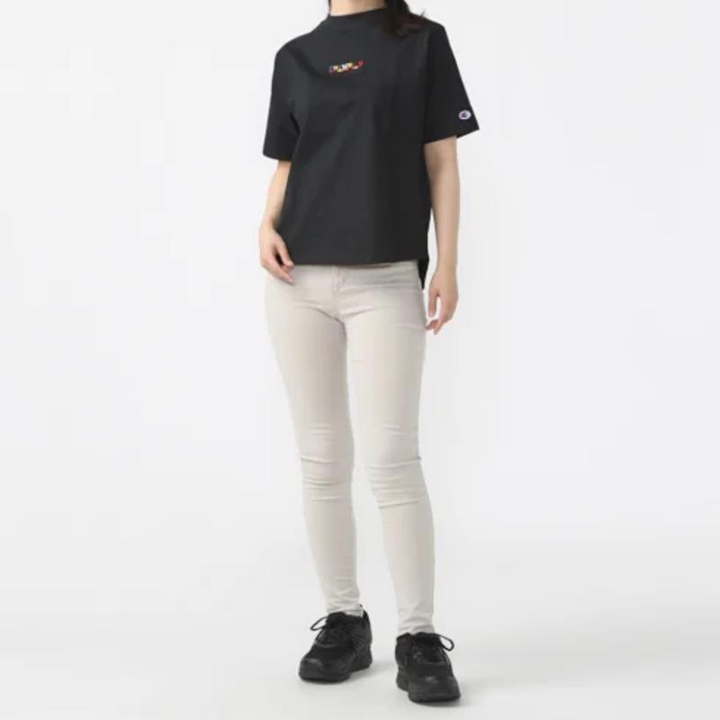 冠军(Champion)女款短袖运动T恤环保美国棉舒适宽松时尚休闲夏季