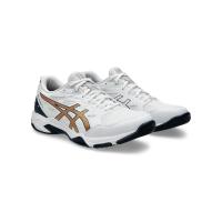 亚瑟士(ASICS)高弹力透气排湿专业室内排球鞋男子竞技运动网球鞋 White/Pure_Gold 44
