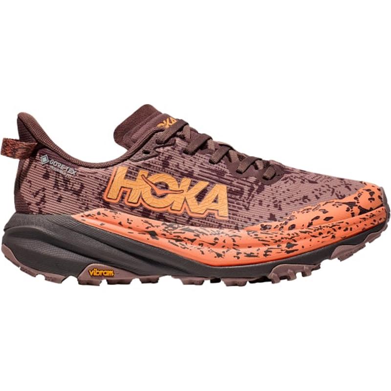 HOKA ONE ONE女滑雪鞋防水保暖防滑耐磨户外雪地靴增高款 Purple_/_Orange 36.5
