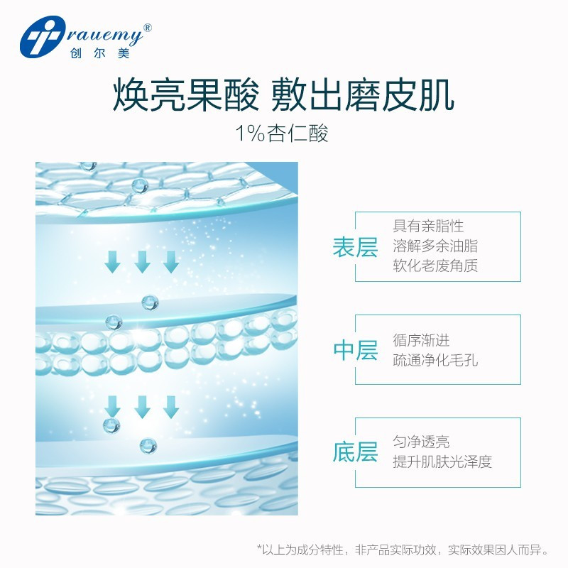 创尔美水杨酸棉片祛净痘面膜改善闭口粉刺控油深层清洁肌肤 70片/盒