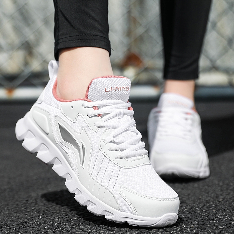 李宁女鞋跑步鞋秋季新款轻便舒适跑鞋女减震软底学生女款运动休闲鞋子