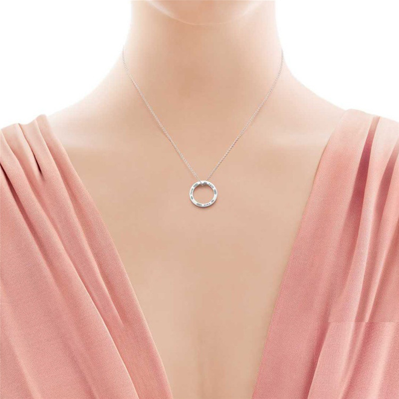 Tiffany&Co.蒂芙尼1837系列圆环圈形吊坠项链女士锁骨链