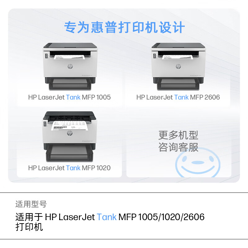 惠普(hp)W1580X粉盒 适用Tank1005/1020/2506/2606系列打印机 黑色闪充碳粉盒高清大图