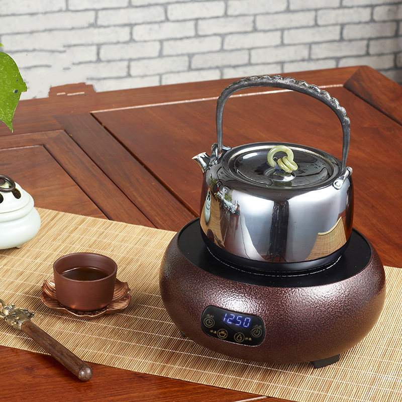 电陶炉茶炉家用煮茶黄金蛋泡茶炉台式小型煮茶器铁壶银壶专用陶炉花梨
