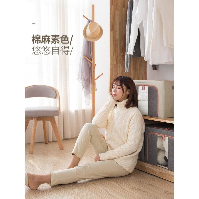 棉服收纳箱收纳衣物家用布艺可折叠大号箱子衣柜整理盒特大号 三维工匠高清大图