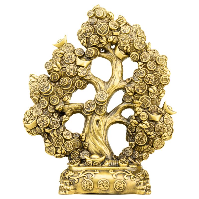 家柏饰(CORATED)铜树摇钱树创意家居装饰品客厅办公室电视柜小摆件高清大图