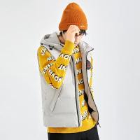 雪中飞羽绒马甲男新款薄款连帽背心无袖白鸭绒冬季保暖坎肩潮