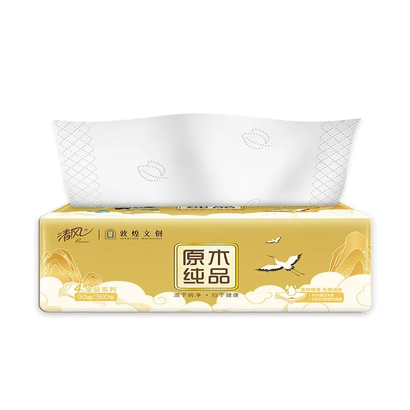清风其他4层90抽/包*4包抽取式面巾纸 BR40ADHP1高清大图