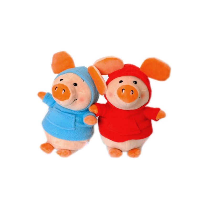 小猪威比毛绒玩具Wibbly Pig玩偶公仔穿衣娃娃猪年红色小号 红衣 挂件约13*7CM高清大图