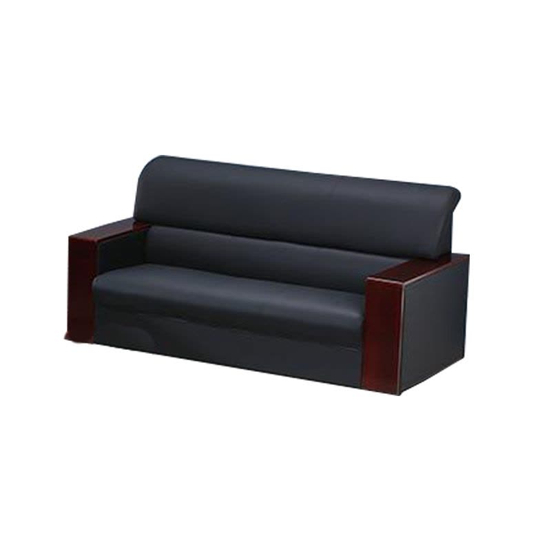 富和美皮艺沙发办公沙发接待会客办公室家具办公沙发54三人位沙发图片